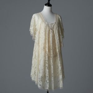 Free People Lace Dress with tie neckline